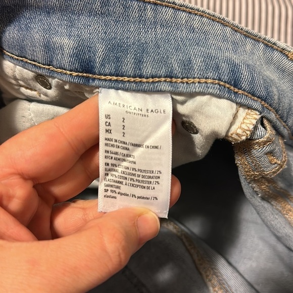 American Eagle Pride Hi Rise Shortie Rainbow Stitched Pockets 2 - Picture 5 of 7